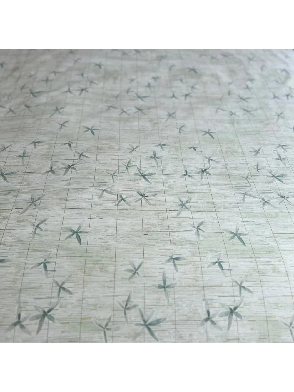 RARE Calvin Klein Ocean Grid Jade Green QUEEN Duvet Cover Floral Graphic Italy